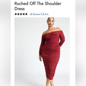 NWT Eloquii Off The Shoulder Ruched Dress